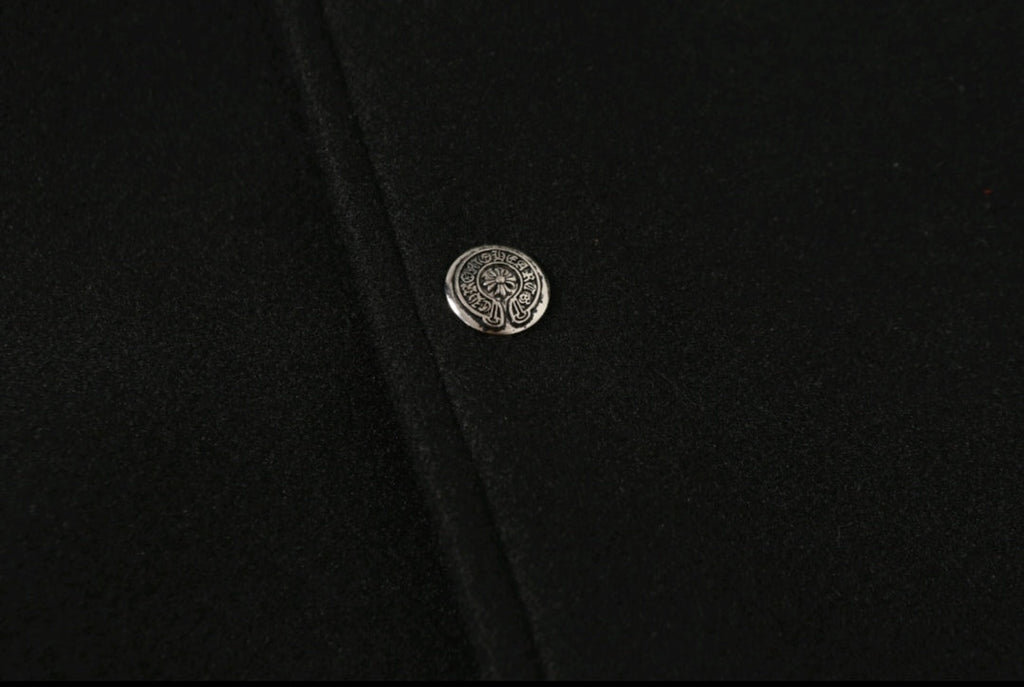 Chrome-Hearts Black White Street Style Baseball Coat 002