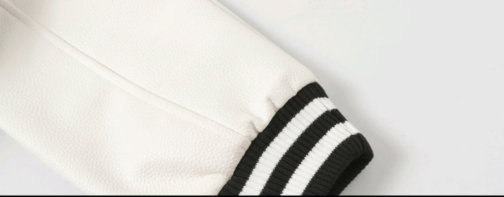 Chrome-Hearts Black White Street Style Baseball Coat 002